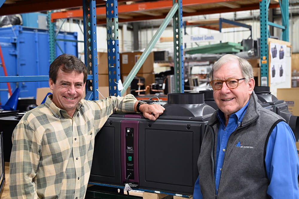The founders of Air Innovations, father and son Larry and Mike Wetzel.