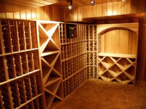 finished wine cellar in basement