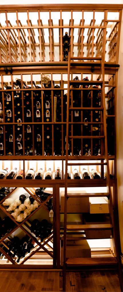 Wine Cellar Specialist - Dallas Home - Racking with ladder