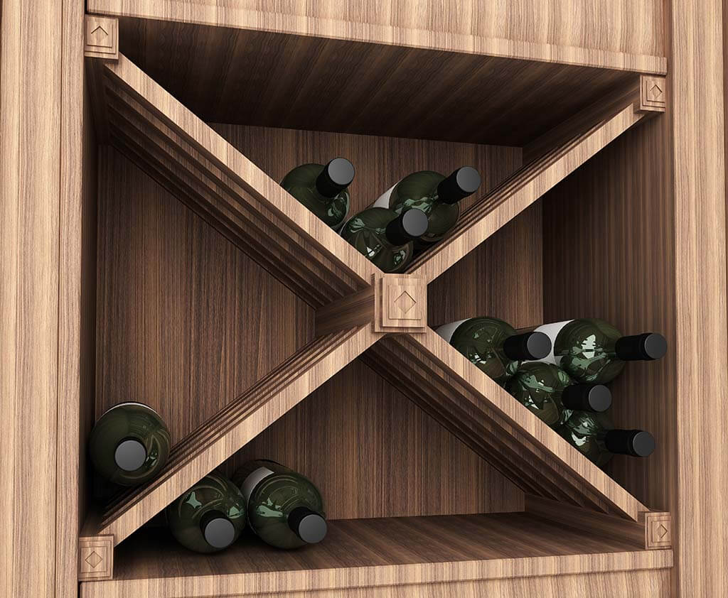 Cubed wine cellar