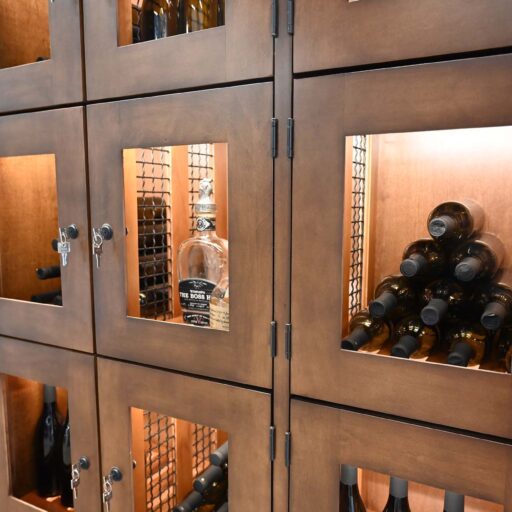 Vineyard Wine Cellars Showroom Lockers and Cabinet