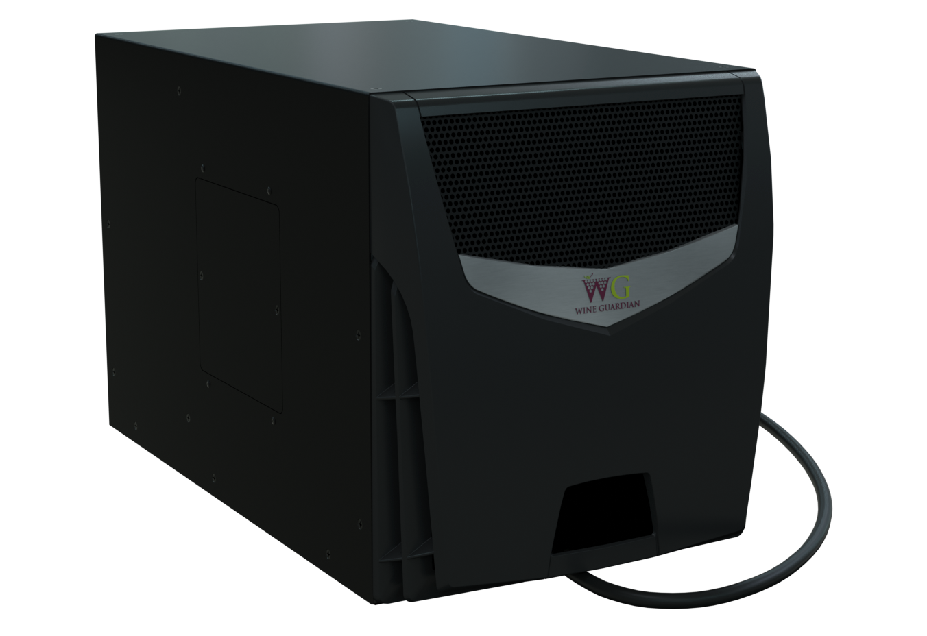 Rear view of the TTW Sentinel series unit w/ cord connected in the back