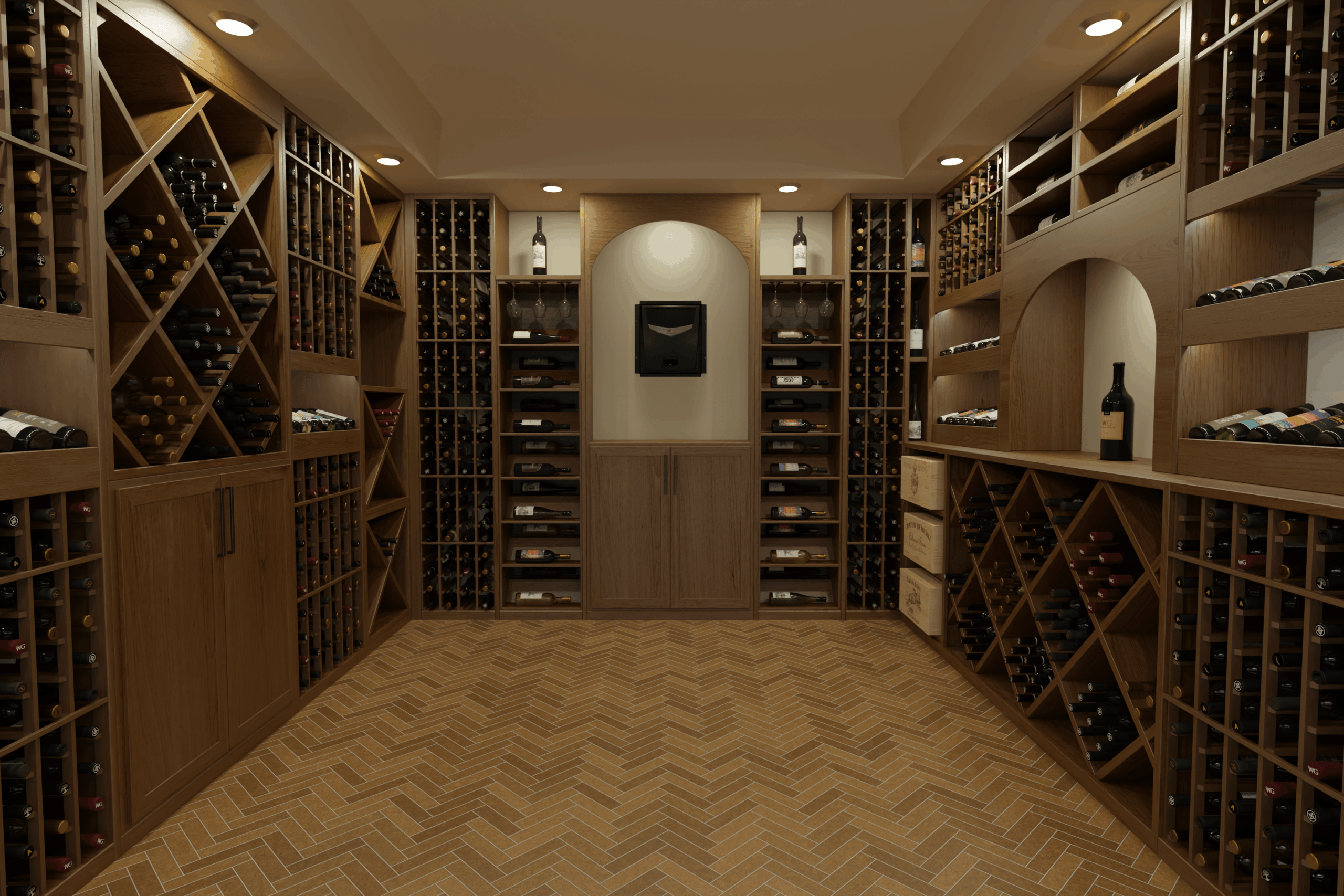 Through-the-Wall unit installed in a rustic mid-sized cellar